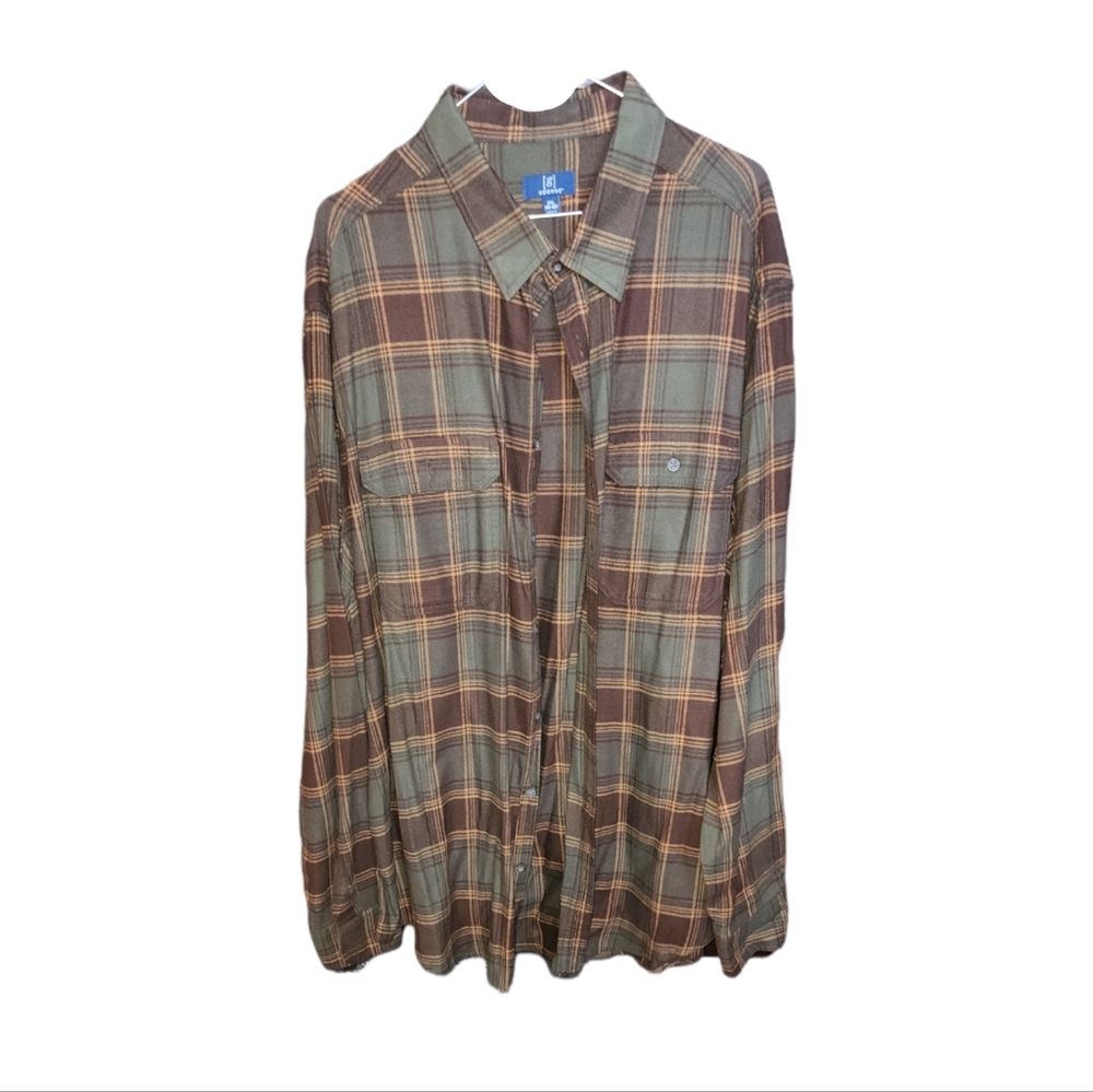 Green Flannel Button Down Shirt